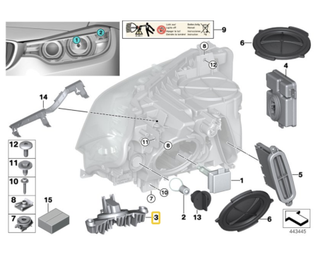 NEUE OE LED TAGFAHRLICHT MODUL BMW 3 F30 F31 F34 GT 7398766 - 63117398766 - 3